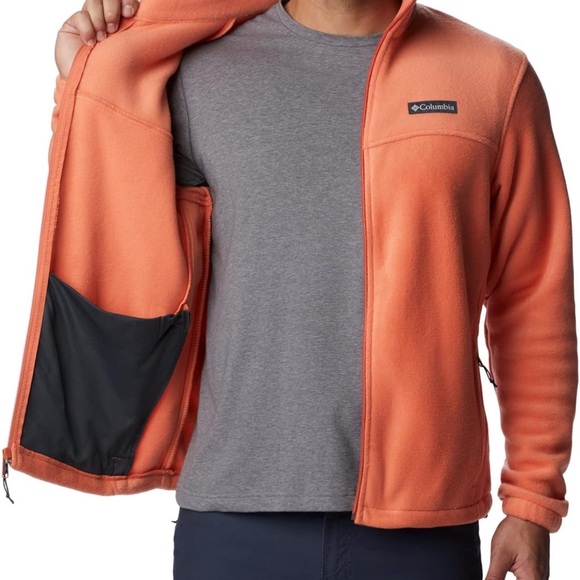 Men’s Columbia Granite Mountain Orange Fleece Jacket - Picture 5 of 8
